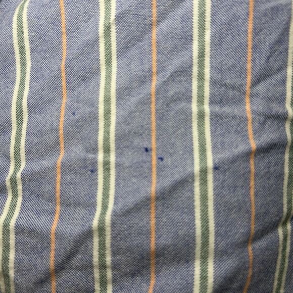 Ralph Lauren Men’s 17 1/2 X 35 Blue Green Orange Striped Button Down shirt - Picture 7 of 9